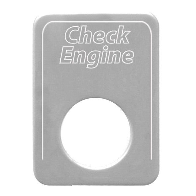 68551 SS CHECK ENGINE SWITCH PLATE FOR KENWORTH Dark Gray