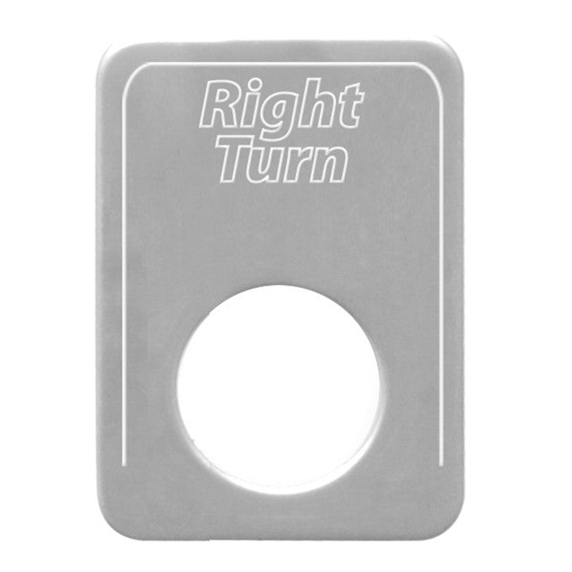 68555 SS RIGHT TURN SWITCH PLATE FOR KENWORTH Dark Gray