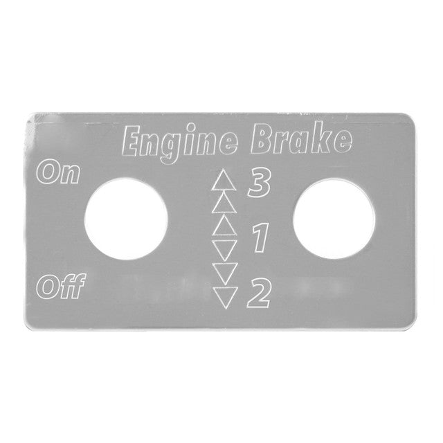 68576 (closeout0 SS ENGINE BRAKE - 3, 1, 2 SWITCH PLATE FOR KENWORTH Dark Gray