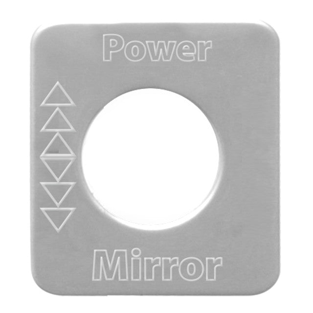 68587 (closeout) SS POWER MIRROR SWITCH PLATE FOR KENWORTH Dark Gray