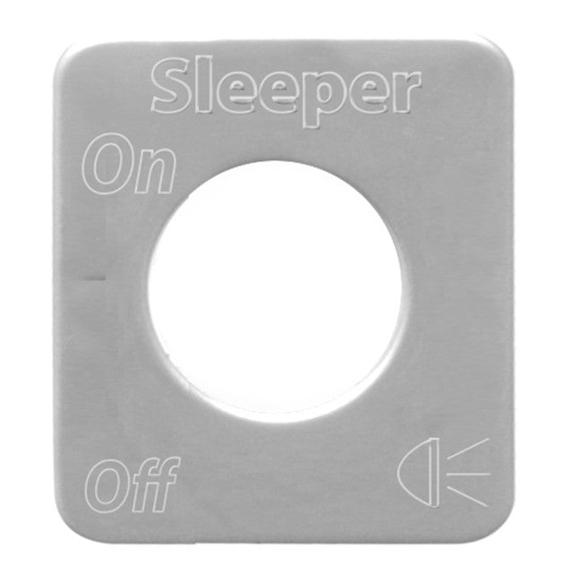 68595 (closeout) SS SLEEPER LIGHTS SWITCH PLATE FOR KENWORTH Dark Gray