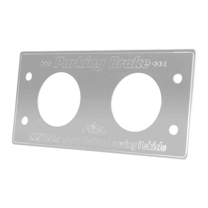 68720 Stainless Steel Parking Brake Control Switch Plate for Kenworth, #68620 Dark Gray