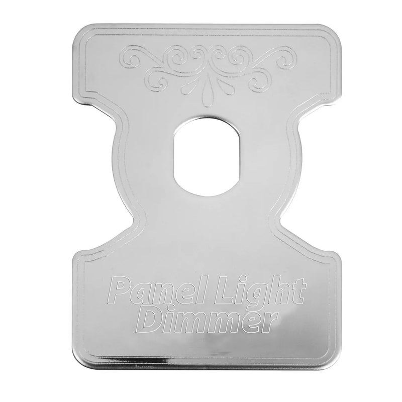 Stainless Steel Dimmer/Panel Light Control Plate for Kenworth, #68731 Light Gray