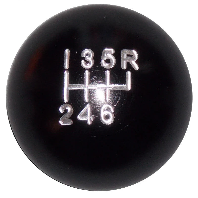 TZ-6RUR-BILT-200-BLK Black Aluminum 6 Speed Shift Knob (1/2"-13 Female Threads)