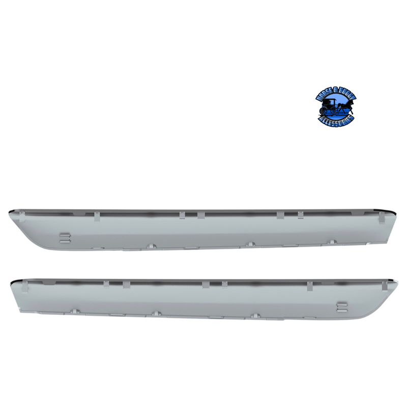 CHROME PLASTIC DOOR GRAB HANDLE COVERS FOR 2018-2023 FREIGHTLINER CASCADIA (PAIR) #42448 DOOR HANDLE Dark Gray