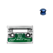 CHROME PLASTIC FIFTH WHEEL SWITCH GUARD WITH GLOSSY STICKER FOR 1990-2010 FREIGHTLINER CLASSIC (Choose Color) Fifth Wheel Switch Guard Green Light Gray