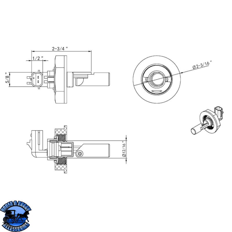 Coolant Level Sensor For 2008-2020 Freightliner Cascadia #26012