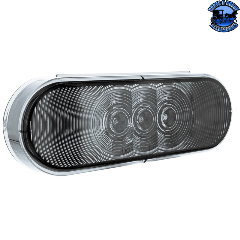 6 LED 6" Oval Light (Back-Up)-White LED/Clear Lens #38068B