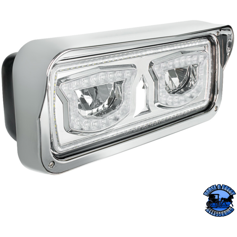 HIGH POWER LED HEADLIGHT WITH TURN SIGNAL AND POSITION LIGHT (Choose Side) (Choose Finish) LED Headlight Chrome / Driver's Side,Chrome / Passenger's Side,Black / Driver's Side,Black / Passenger's Side Gray