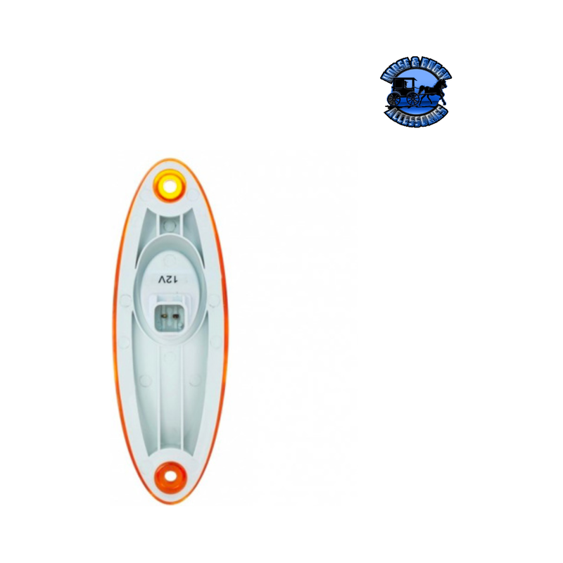 3 AMBER LED REFLECTOR CAB LIGHT FOR 2008-2017 FREIGHTLINER CASCADIA (Choose Color) cab light Amber,Clear Light Gray