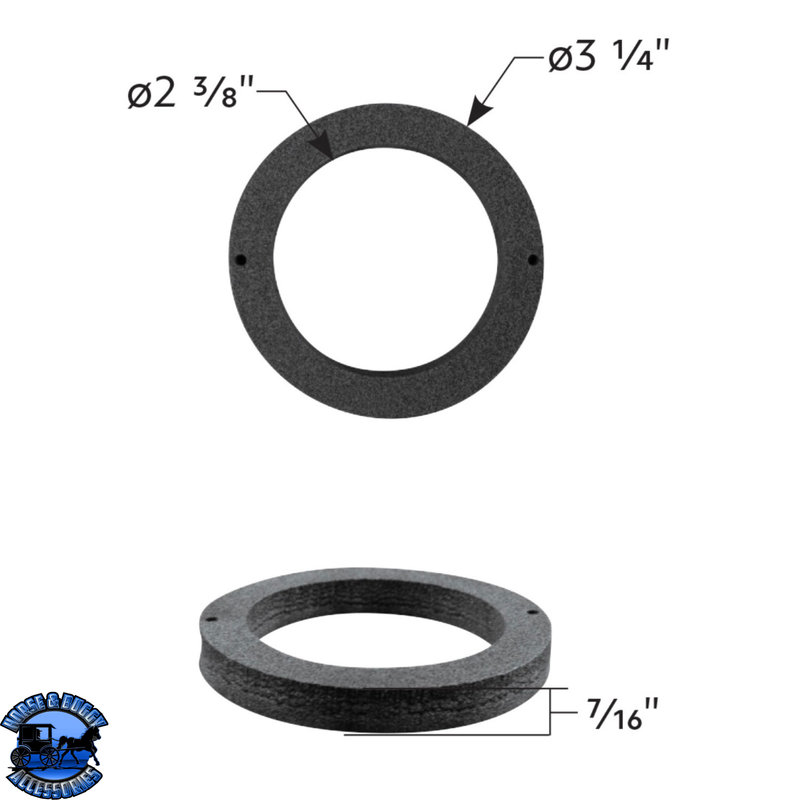 9mm Black Foam Gasket - Thicker (100 Pcs) #30938-2P100