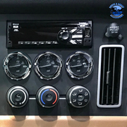 Chrome Small Gauge Bezel With Visor For 2018-2022 Freightliner Cascadia #42423 Gauge Bezel Dark Slate Gray