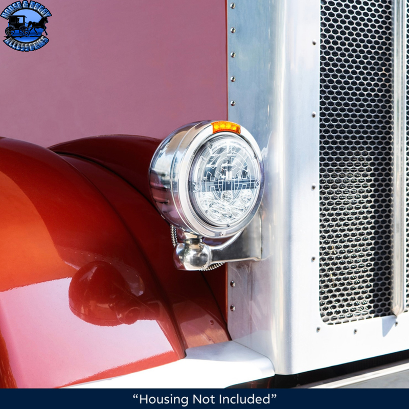 ULTRALIT - Heated 7" LED Headlight With Polycarbonate Lens & Housing #34138 Heated LED Headlights Gray