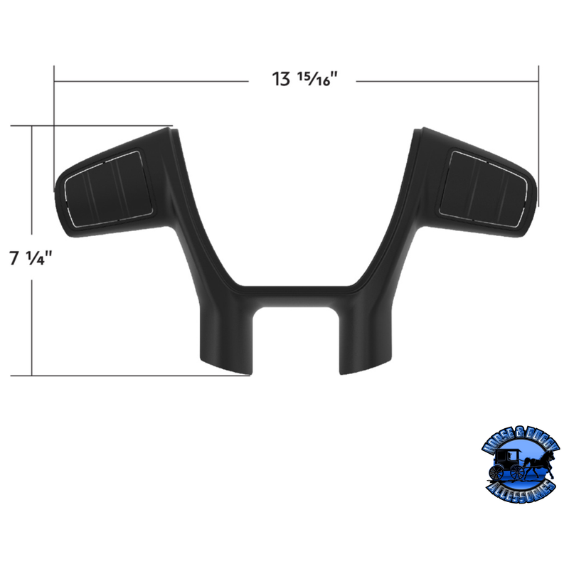 PLASTIC TRIM FOR UNITED PACIFIC YOURGRIP PETERBILT 579/KENWORTH T680 STEERING WHEEL (Choose Finish) WHEEL TRIM Black,Chrome Dark Slate Gray