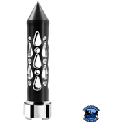 THREAD-ON BROOKLYN STYLE SPIKE GEARSHIFT KNOB WITH 9/10 SPEED ADAPTER - MATTE BLACK/VERTICAL #71201 Knob Light Gray