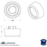 CHROME A/C KNOB FOR 2013-2021 PETERBILT 579 #41762 A/C Knob Light Gray