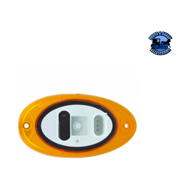 7 LED TURN SIGNAL LIGHT FOR 2008-2017 FREIGHTLINER CASCADIA - DOME LENS, AMBER LED/CLEAR LENS (Choose Color) TURN SIGNAL Amber,Clear Dark Slate Gray