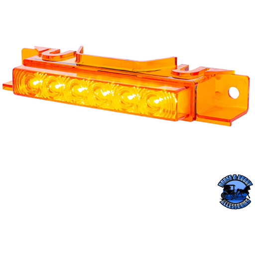 6 LED COMPETITION SERIES EXTERIOR VISOR LIGHT FOR 1996-2024 VOLVO VNL (Choose Lens Color) (Choose Package Quantity) light Amber / 1 Pack Dark Orange