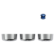 CHROME PLASTIC A/C CONTROL 6-PIECE DIAL COVERS FOR 2018-2023 FREIGHTLINER CASCADIA #42426 Dial Cover Gray