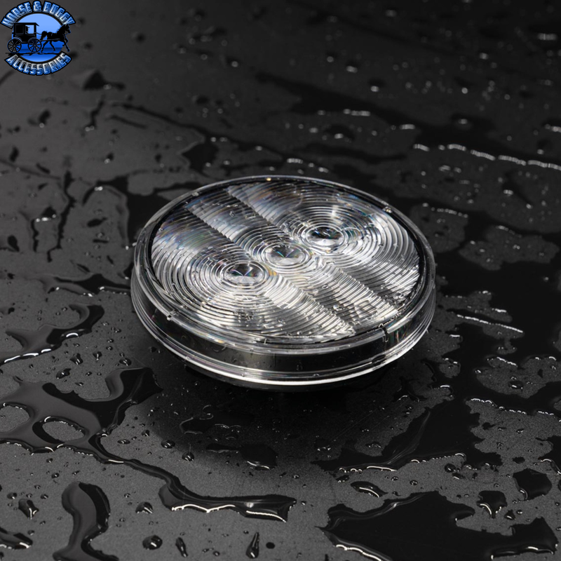 6 LED 4" Round Light (Back-Up)-White LED/Clear Lens #38065B