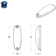 6 Amber LED Cab Light For 2008-2017 Freightliner Cascadia (Choose Color) LED Cab Light Amber,Clear Dark Slate Gray