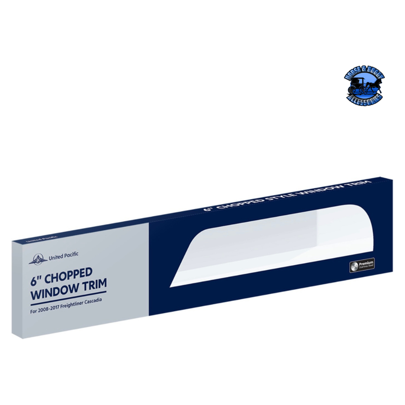 Stainless 6" Chopped Window Trim For 2008-2017 Freightliner Cascadia #29099 Window Trim Midnight Blue