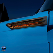 HOOD AIR INTAKE GRILLE WITH LED FOR 2018-2024 FREIGHTLINER CASCADIA 126 (Choose Color) (Choose Side) Air Intake Amber LED / Driver's Side,Amber LED / Passenger's Side,Blue LED / Driver's Side,Blue LED / Passenger's Side,Red LED / Driver's Side,Red LED / Passenger's Side,Green LED / Driver's Side,Green LED / Passenger's Side,White LED / Driver's Side,White LED / Passenger's Side Dark Cyan