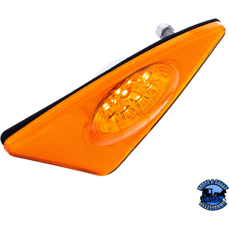 9 LED COMPETITION SERIES FENDER LIGHT FOR 2007-2017 KENWORTH T660 (Choose Side) (Choose Lens) FENDER LIGHT Driver's Side / Amber,Driver's Side / Clear,Passenger's Side / Amber,Passenger's Side / Clear Dark Orange