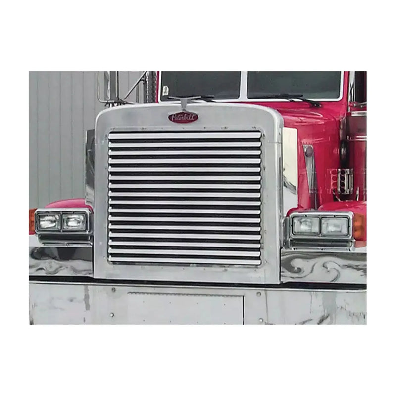RW-35102 Grille Insert W/ 16 Louver-Style Bars for Peterbilt 379 Extended Hood Gray
