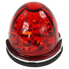 Legendary 3 Inch Watermelon Light, Stud Mount - Red LED / Red Glass Lens 23003RR-1 watermelon sealed led Firebrick
