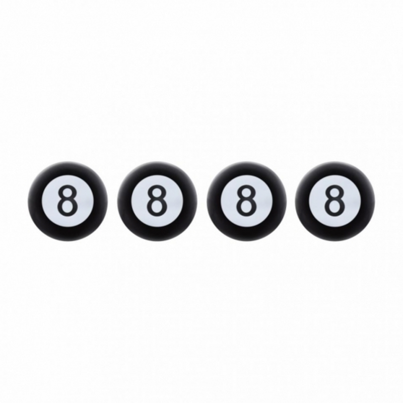 UP-70022 8" Ball Tire Valve Caps (4-Pack)