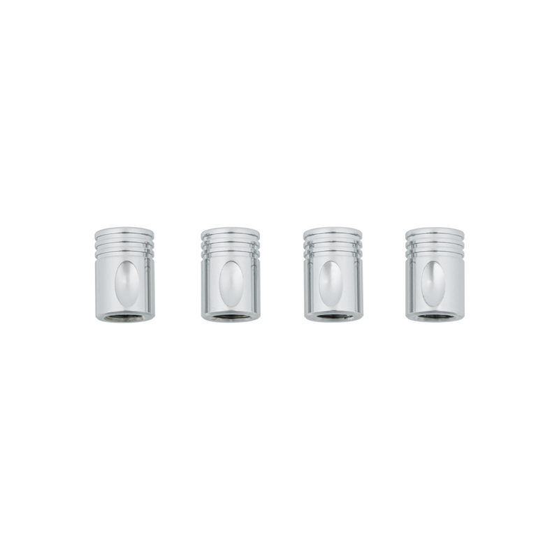 Chrome Piston Valve Caps (4-Pack)