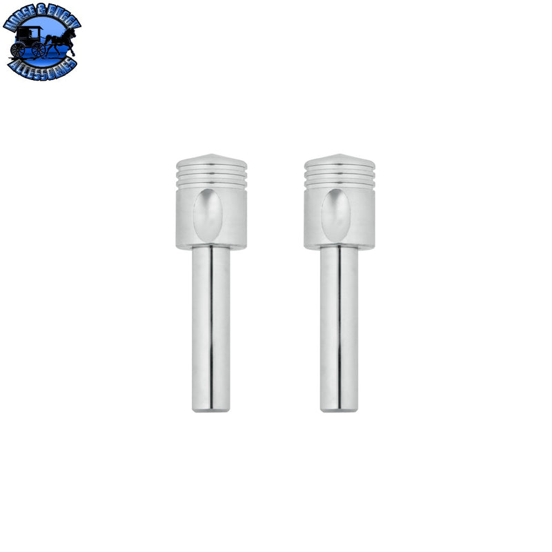 UP-70035 Chrome Piston Door Lock Knobs (2Pc/Set)