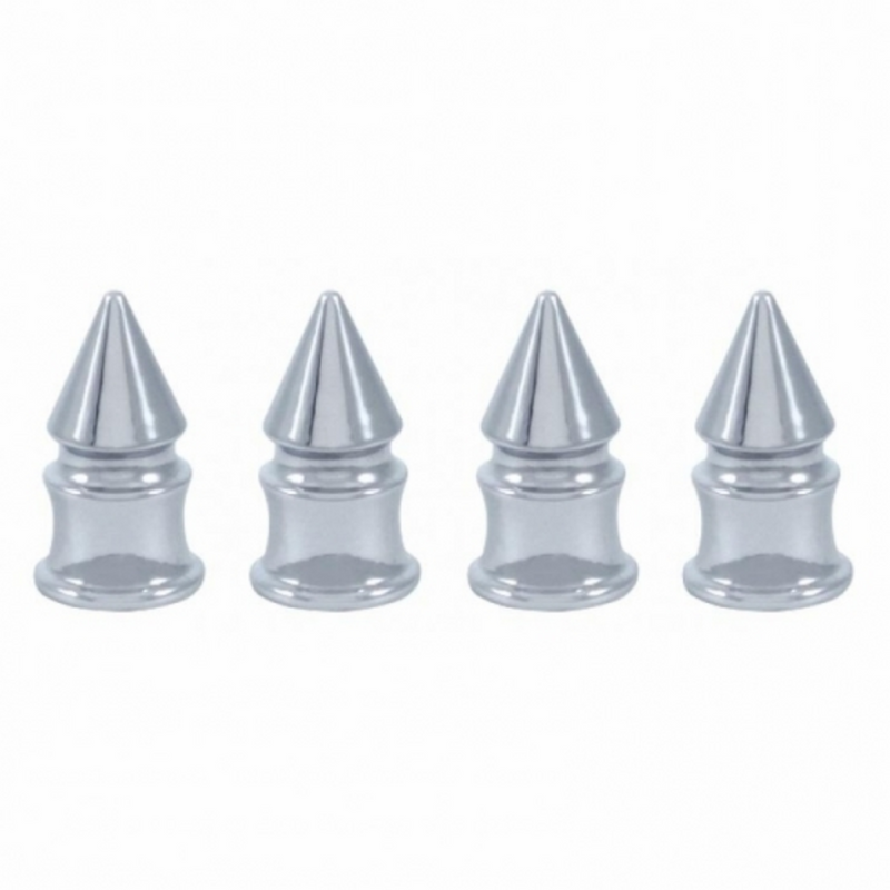 Chrome Spike Valve Caps (4-Pack)