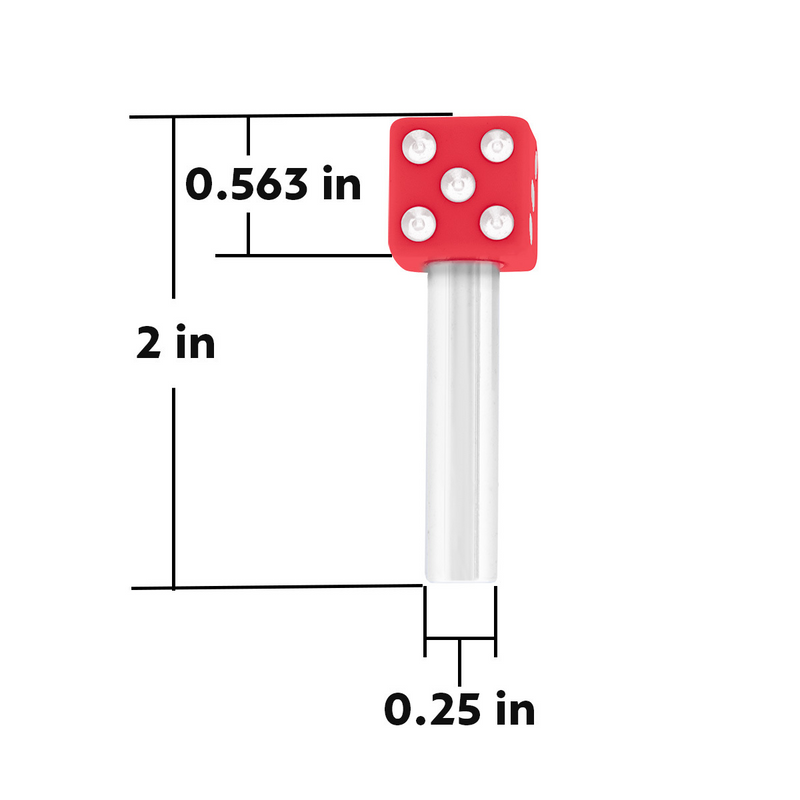 Dice Door Lock Knobs - Red (2Pc/Set)