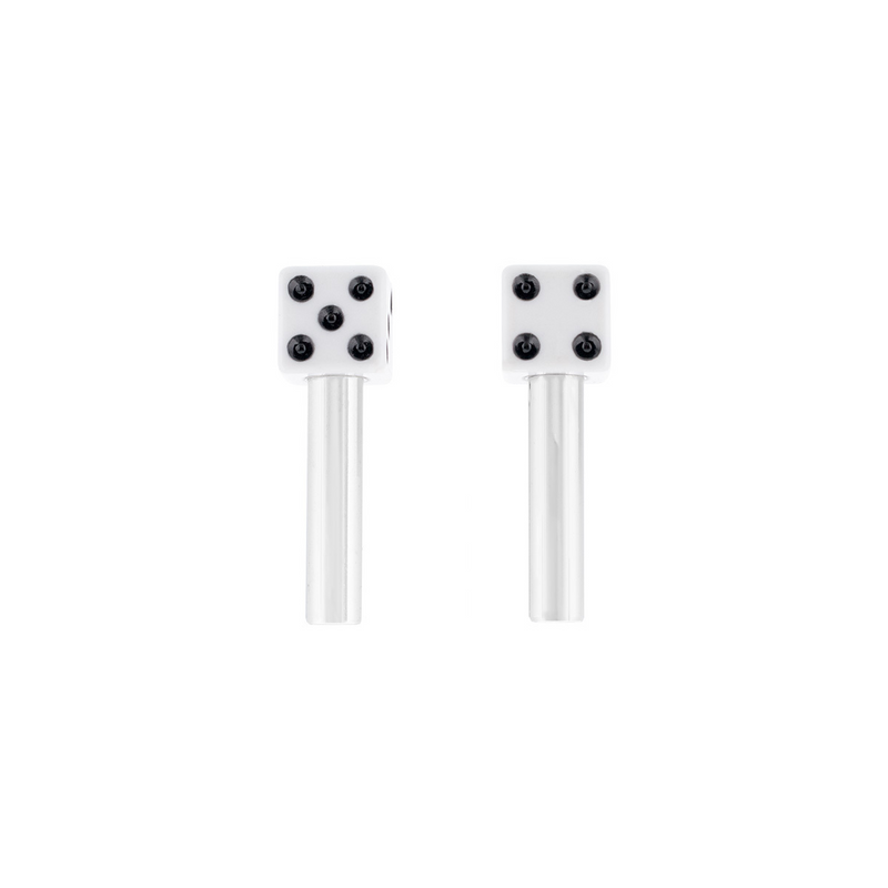 Dice Door Lock - White Knobs (2Pc/Set)