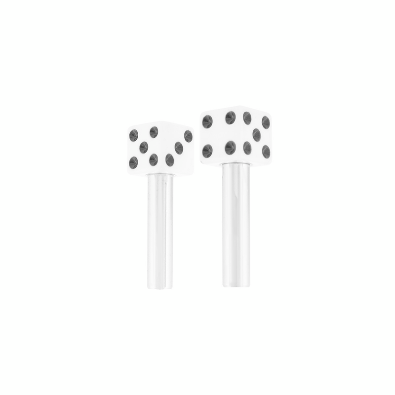 Dice Door Lock - White Knobs (2Pc/Set)