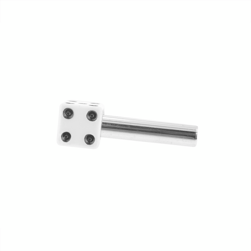 Dice Door Lock - White Knobs (2Pc/Set)