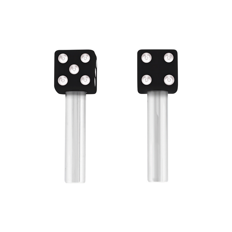 Dice Door Lock Knobs - Black (2Pc/Set)