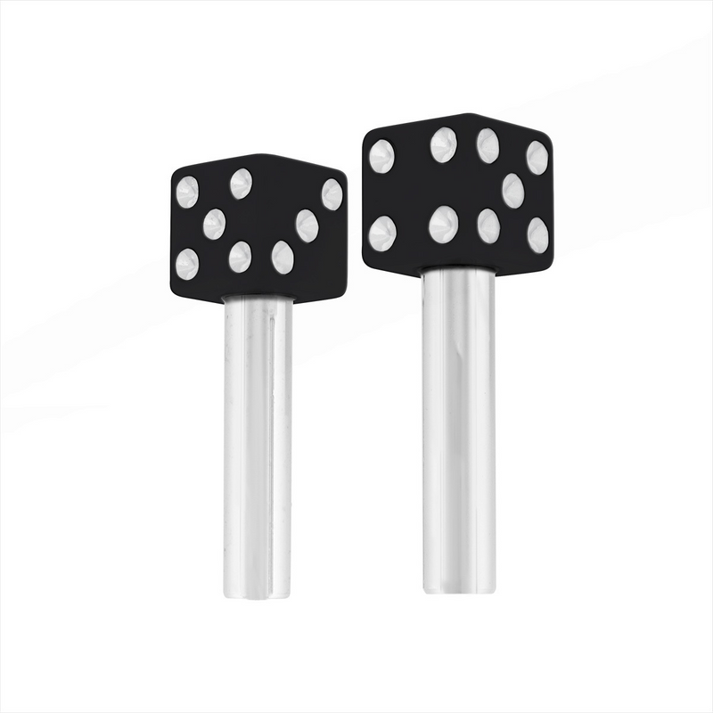 Dice Door Lock Knobs - Black (2Pc/Set)