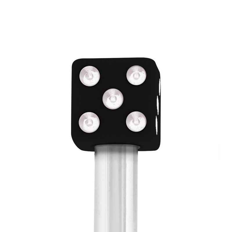 Dice Door Lock Knobs - Black (2Pc/Set)