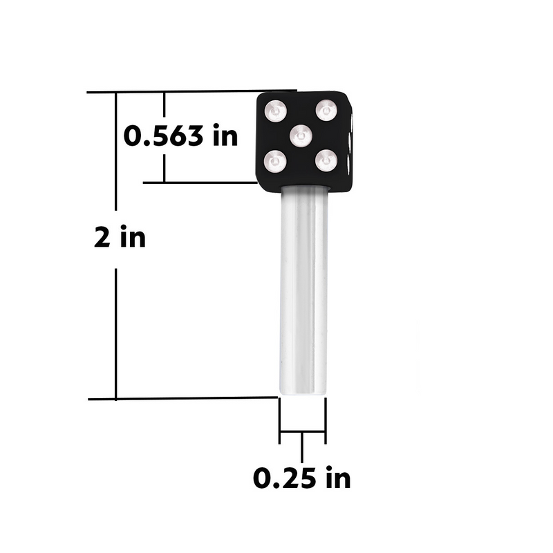 Dice Door Lock Knobs - Black (2Pc/Set)