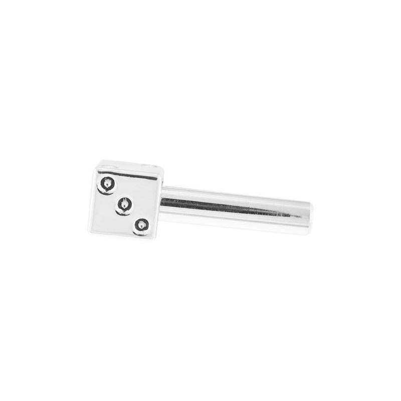 Chrome Dice Door Lock Knobs (2Pc/Set)