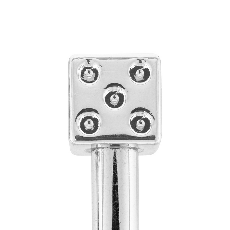 Chrome Dice Door Lock Knobs (2Pc/Set)