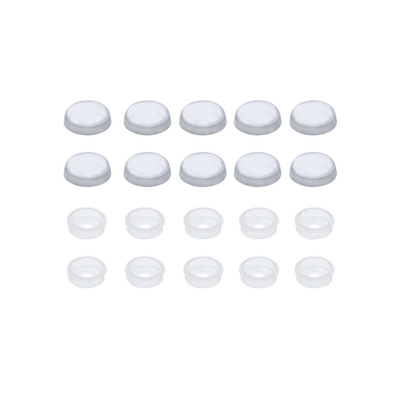 Chrome Plastic Snap-On Screw Head Cover For #6 And #8 Screw (10-Pack)