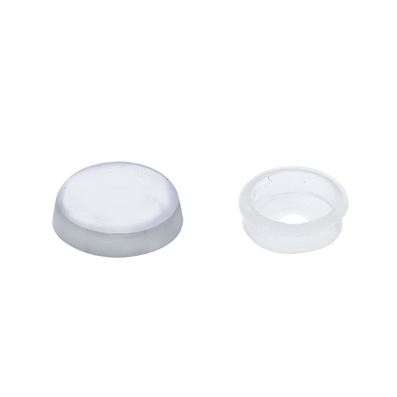 Chrome Plastic Snap-On Screw Cover For #10 And #12 Screws (Bulk)