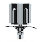 UP-70106 Chrome Aluminum Gun Cylinder Steering Wheel Spinner