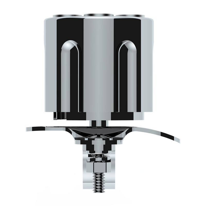 UP-70106 Chrome Aluminum Gun Cylinder Steering Wheel Spinner