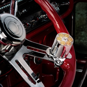 UP-70106 Chrome Aluminum Gun Cylinder Steering Wheel Spinner
