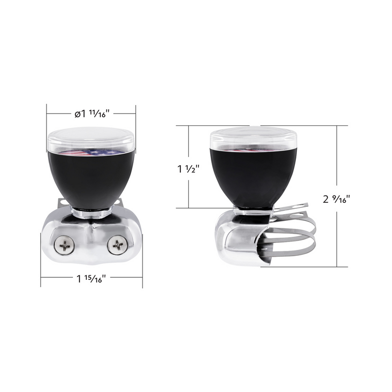 Black Steering Wheel Spinner With Clear Removable Top